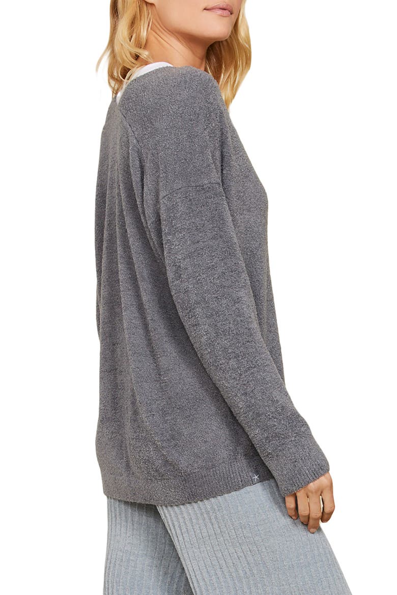 CozyChic Lite® V-Back Cardigan, Alternate, color, COAL