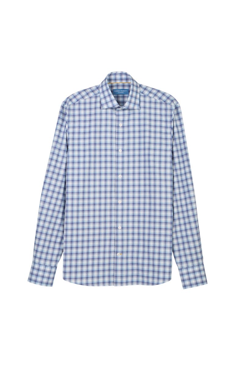 Robert Talbott Reynolds Ultra Light Weight Brushed Ombre Plaid Shirt, Alternate, color, Blue Multi