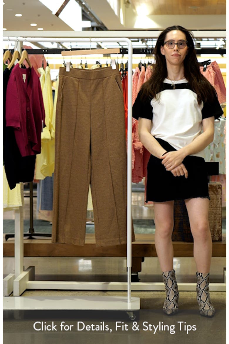 Pintuck Front Wide Leg Ankle Pants video