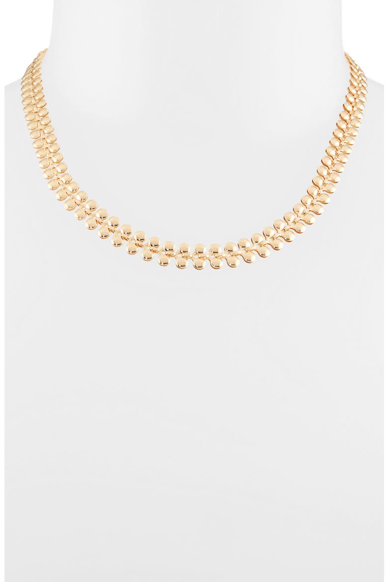 Petal Chain Necklace, Alternate, color, GOLD