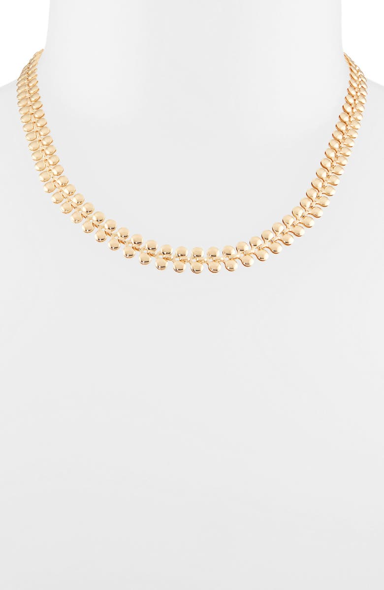 NORDSTROM RACK Petal Chain Necklace, Alternate, color, Gold