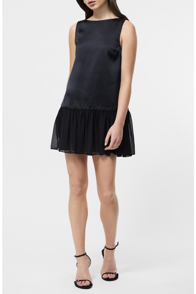 Marina Slinky Pleated Minidress, Main, color, 01-BLACK