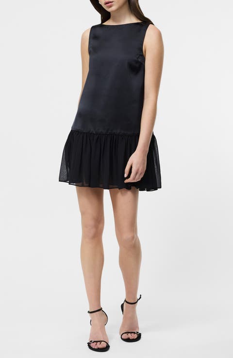 Marina Slinky Pleated Minidress