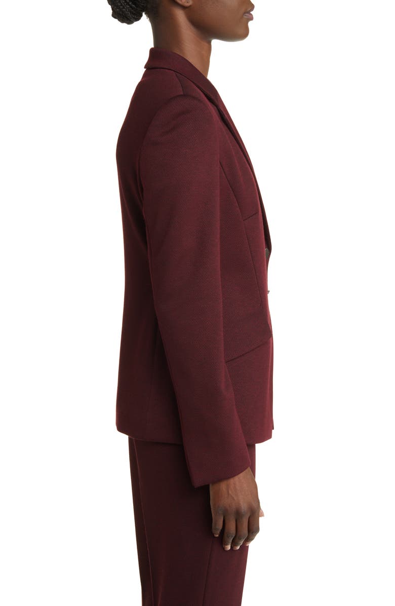 BOSS Jatawa Asymmetric Twill Blazer, Alternate, color, Maroon Twill Fantasy