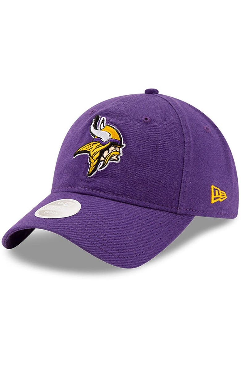 New Era Women's New Era Purple Minnesota Vikings Core Classic Primary 9TWENTY Adjustable Hat, Alternate, color, 