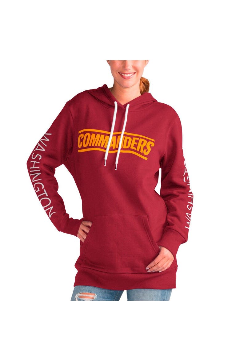 Women's G-III 4Her by Carl Banks Burgundy Washington Commanders Extra Inning Pullover Hoodie, Main, color, Burgundy