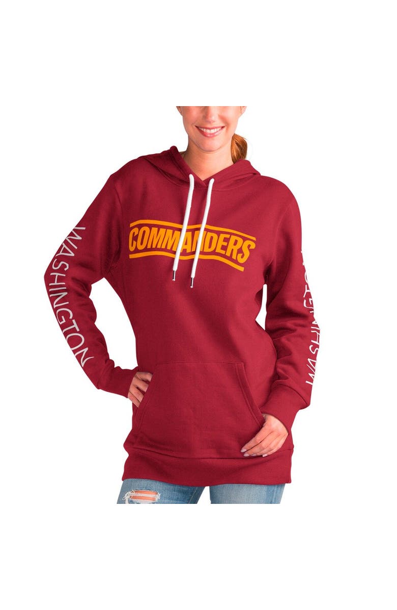 G-III 4HER BY CARL BANKS Women's G-III 4Her by Carl Banks Burgundy Washington Commanders Extra Inning Pullover Hoodie, Main, color, Burgundy