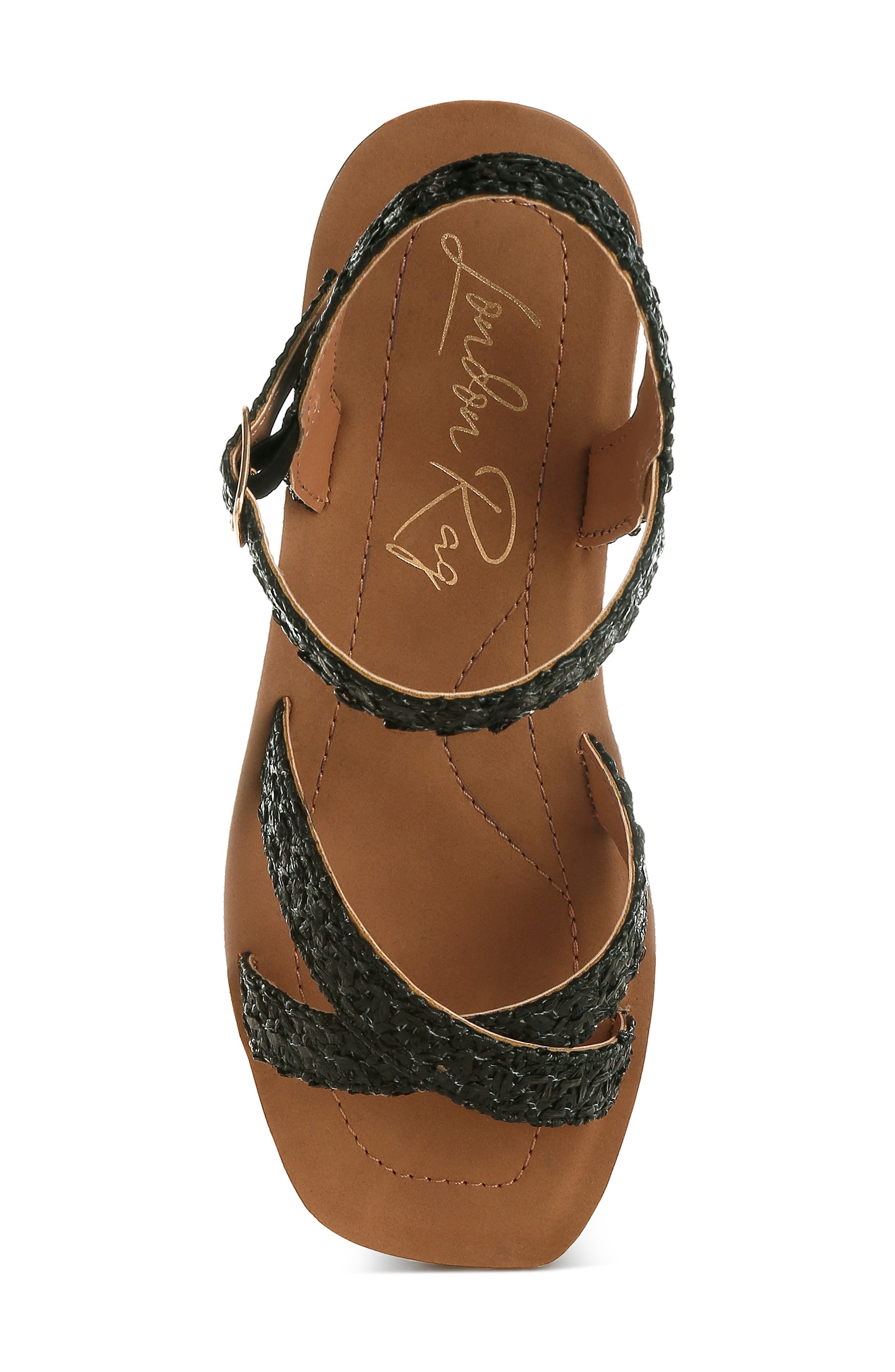 LONDON RAG Sephone Platform Wedge Sandal, Alternate, color, Black