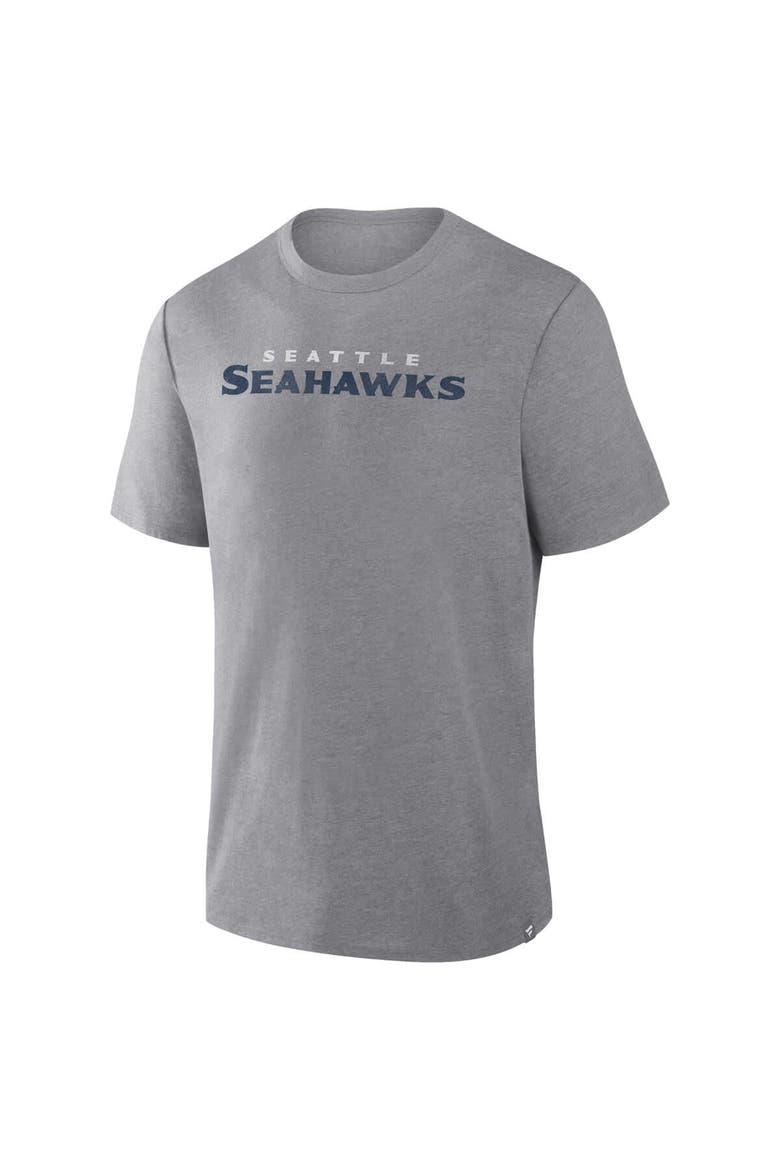 Men's Fanatics Heather Gray Seattle Seahawks Pass Rush Tri-Blend T-Shirt, Alternate, color, Heather Gray