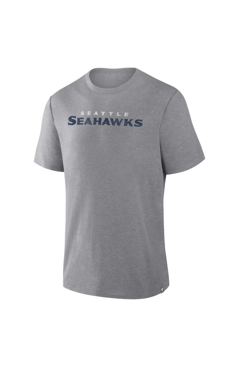 FANATICS Men's Fanatics Heather Gray Seattle Seahawks Pass Rush Tri-Blend T-Shirt, Alternate, color, Heather Gray