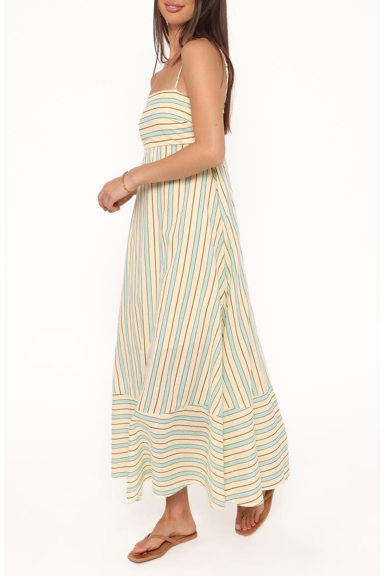 Brea Striped Maxi Dress, Alternate, color, GREEN STRIPE