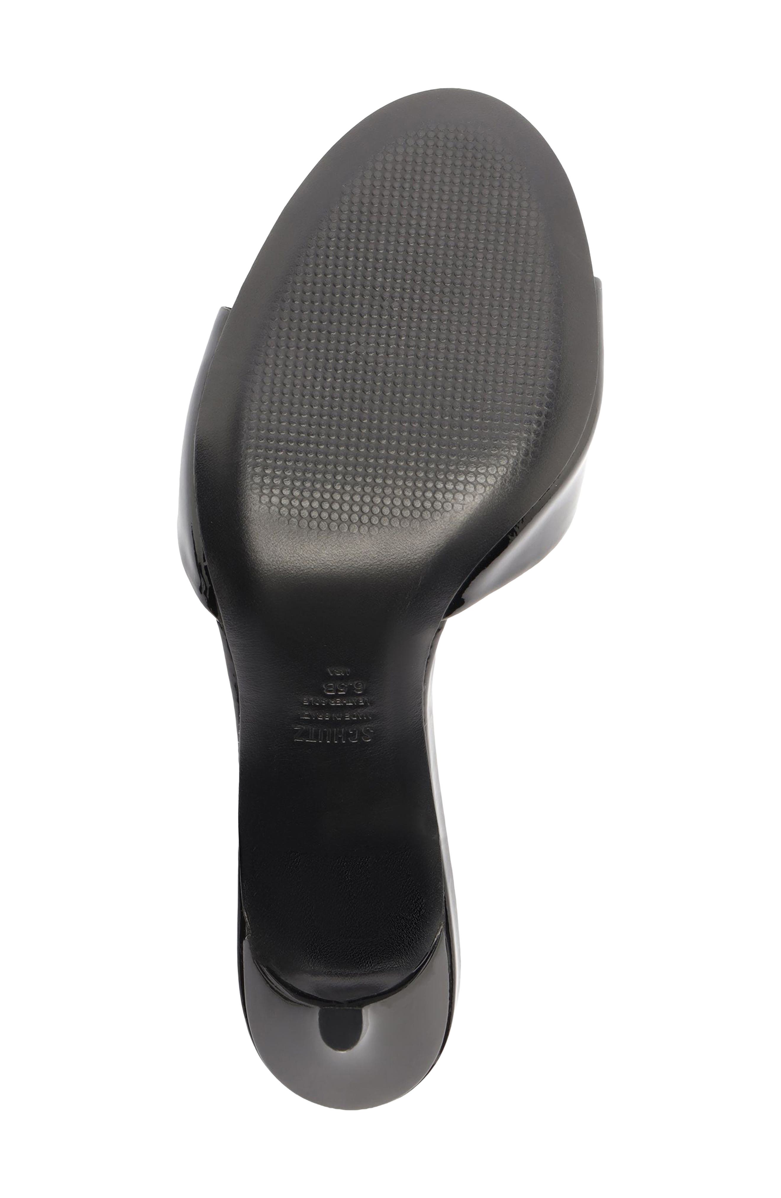 Sally Leather Slide Sandal, Alternate, color, BLACK