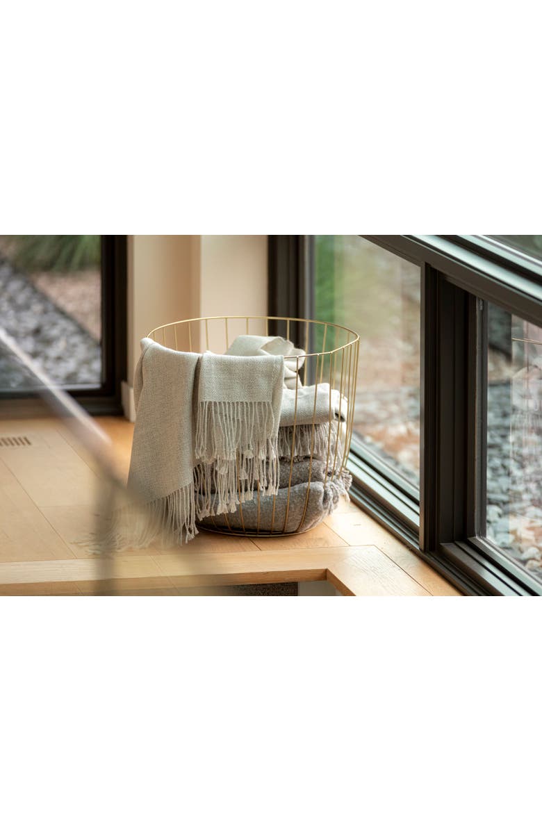 Purple Nest Design Handloomed Wasi Collection - 100% Undyed Baby Alpaca Artisan Weaver All Natural Luxurious Throw Blanket, Alternate, color, Silver