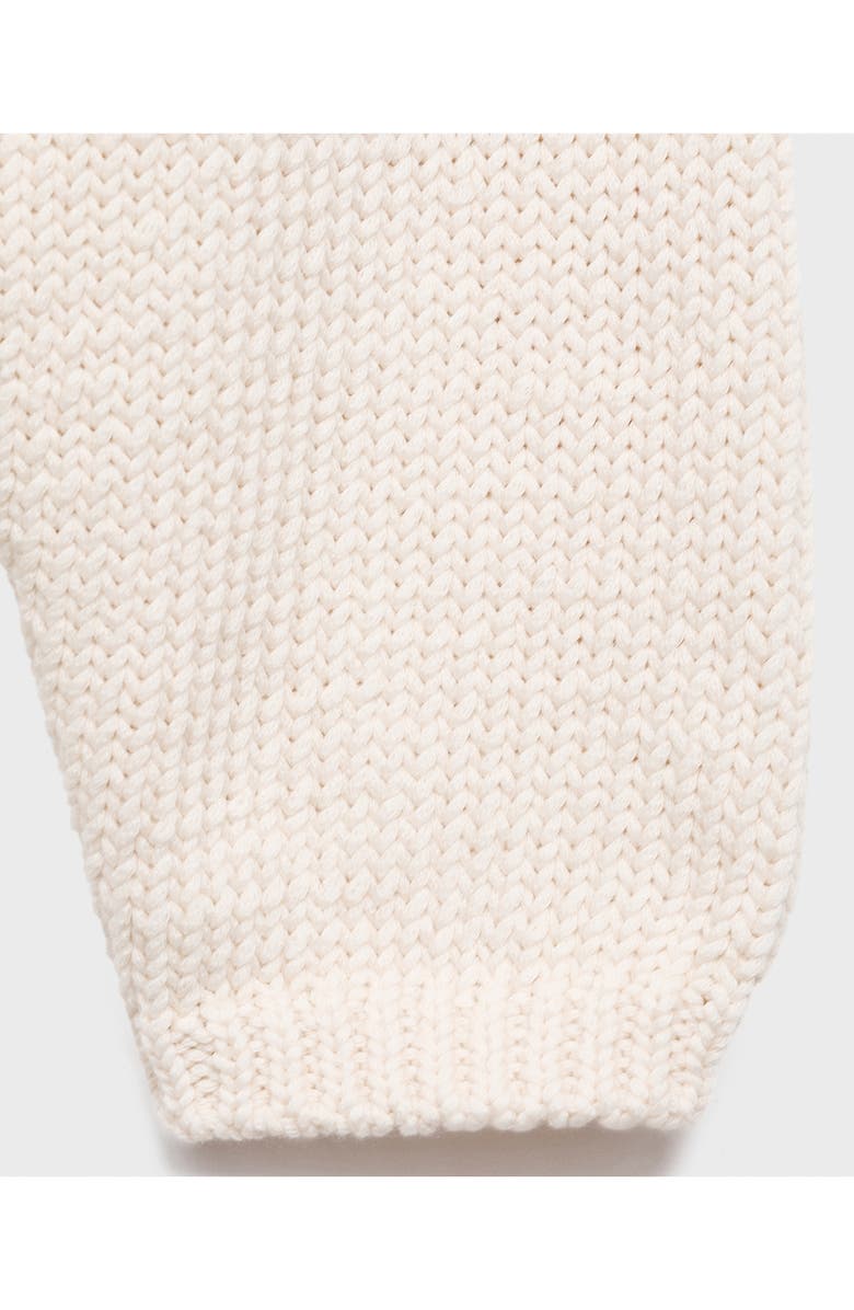 MANGO Trenzas Cable Roll Neck Sweater, Alternate, color, Off White