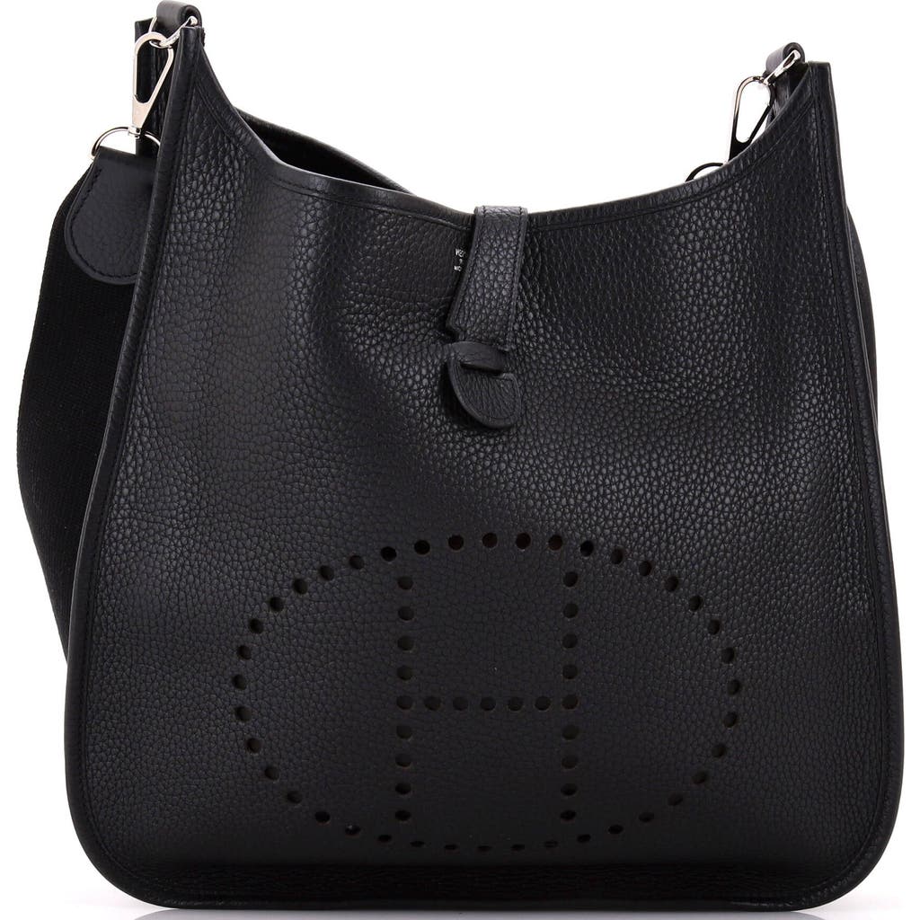 Pre-owned Hermes Hermes Evelyne Bag Gen I Clemence Gm In Black