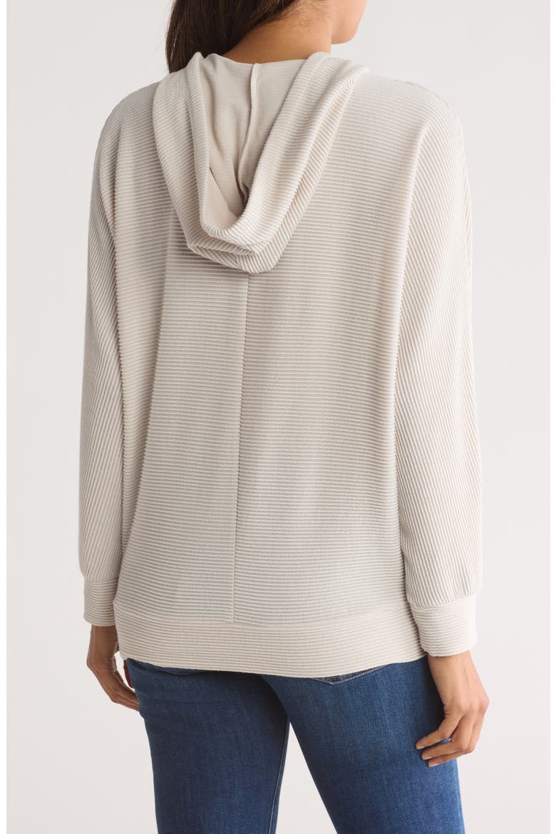 Soft Rib Knit Hoodie, Alternate, color, EGRET