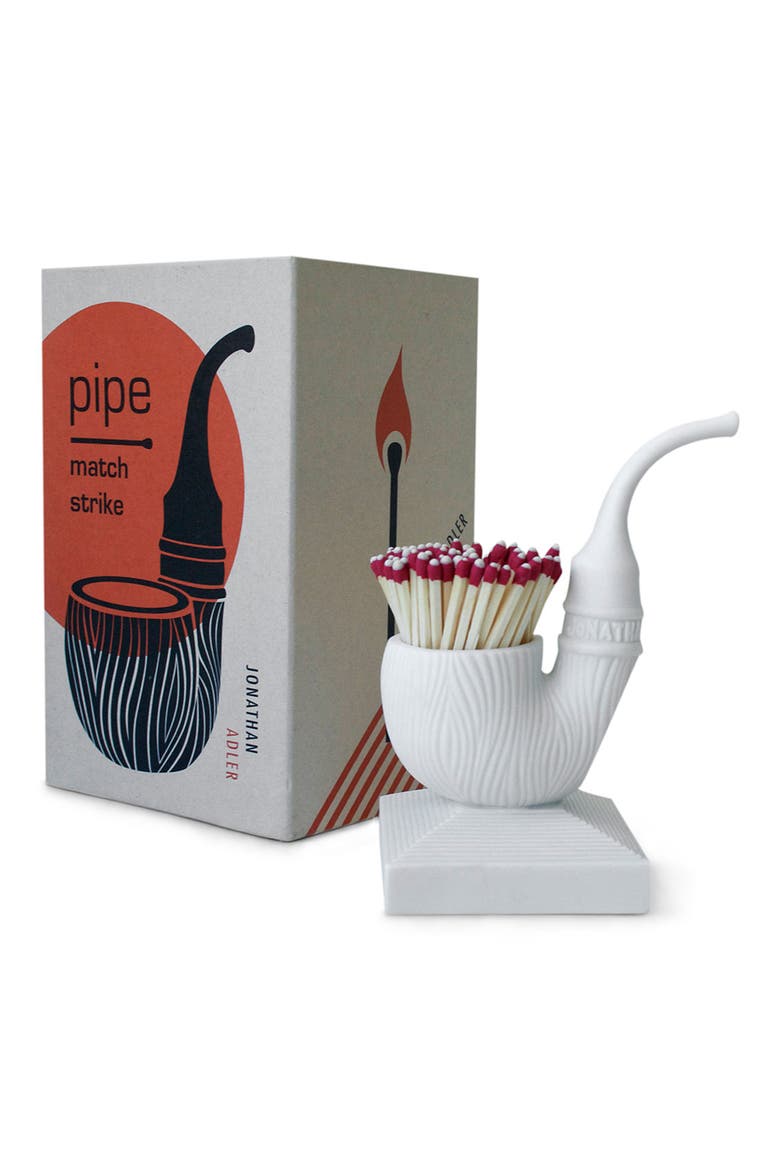 'Pipe' Porcelain Match Strike, Main, color, WHITE