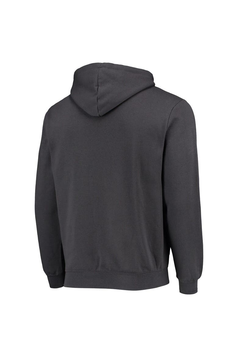 Men's Colosseum Charcoal Navy Midshipmen Arch & Logo 3.0 Full-Zip Hoodie, Alternate, color, Charcoal