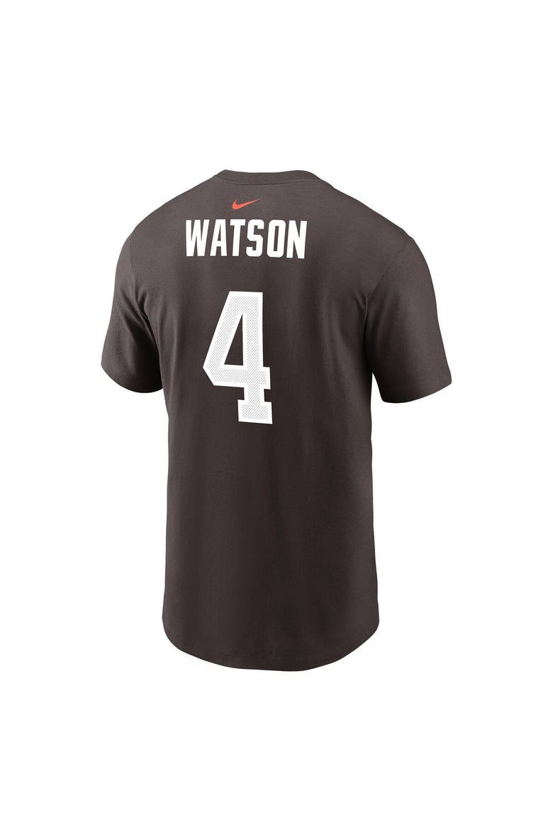 Men's Nike Deshaun Watson Brown Cleveland Browns Player Name & Number T-Shirt, Alternate, color, Brown