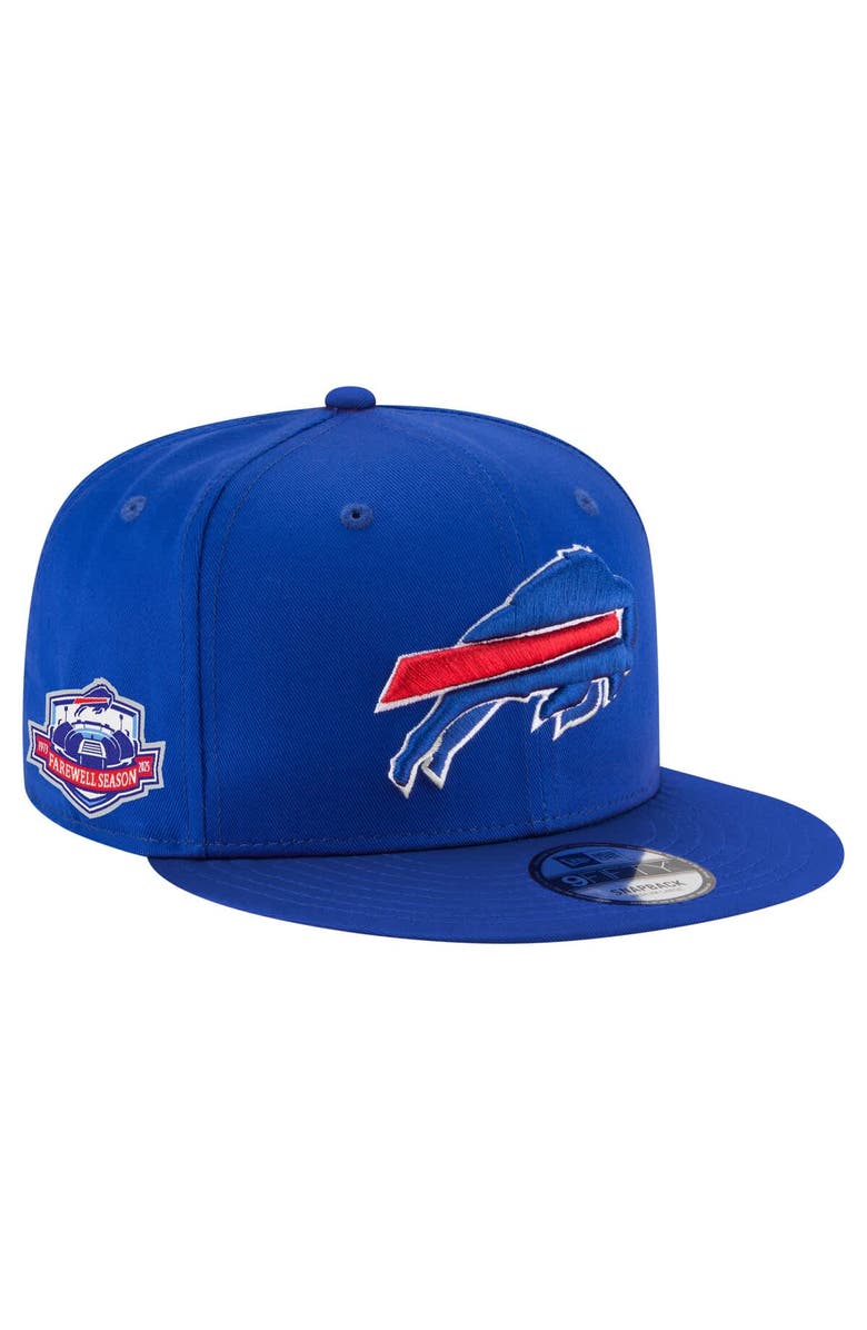 New Era Men's New Era Royal Buffalo Bills Highmark Stadium Farewell Patch 9FIFTY Snapback Hat, Main, color, Royal