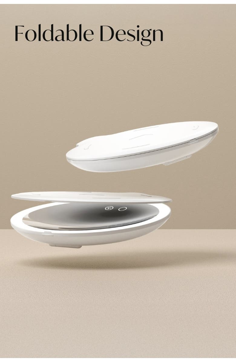 FANCII Abigail Travel Mirror with 10x Magnification, Alternate, color, White