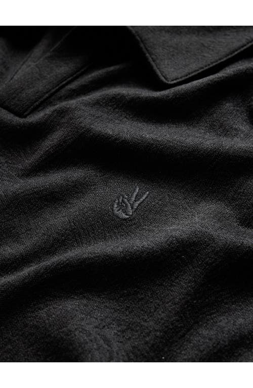 John Varvatos Hague Foliage Jacquard Polo In Black