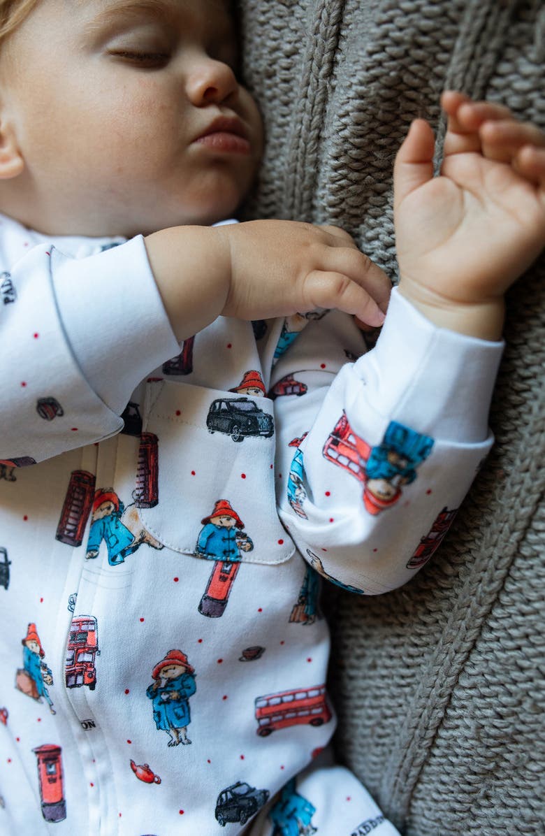 L'ovedbaby London Paddington Organic Cotton Zip Romper, Alternate, color, London Paddington