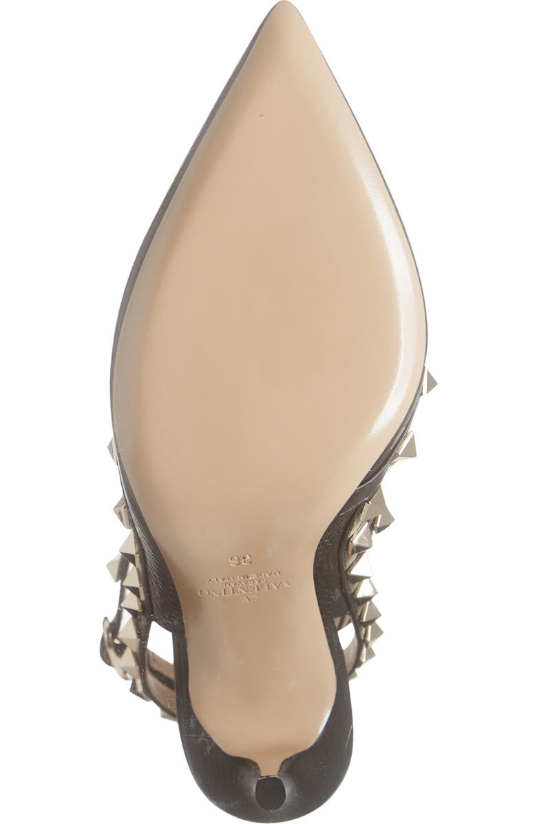 Valentino Garavani Rockstud Ankle Strap Pump, Alternate, color, 0No Nero