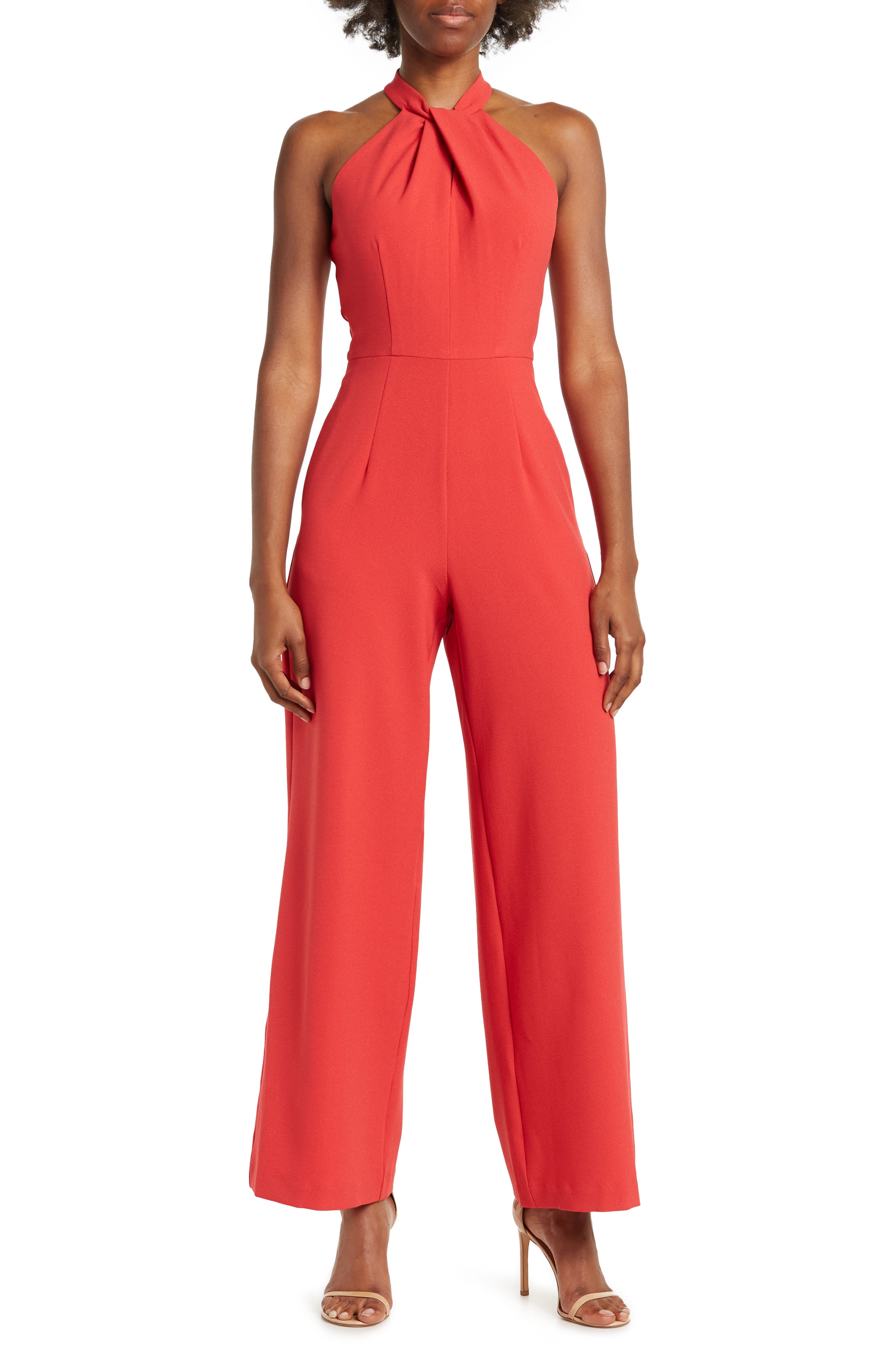 Halter Neck Wide Leg Jumpsuit