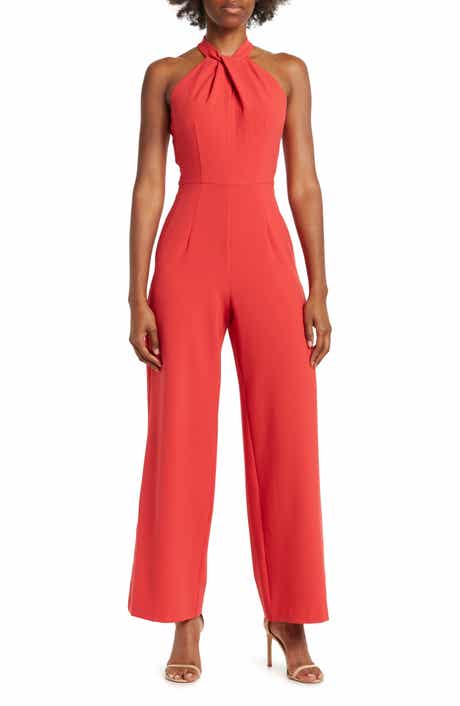 Halter Neck Wide Leg Jumpsuit