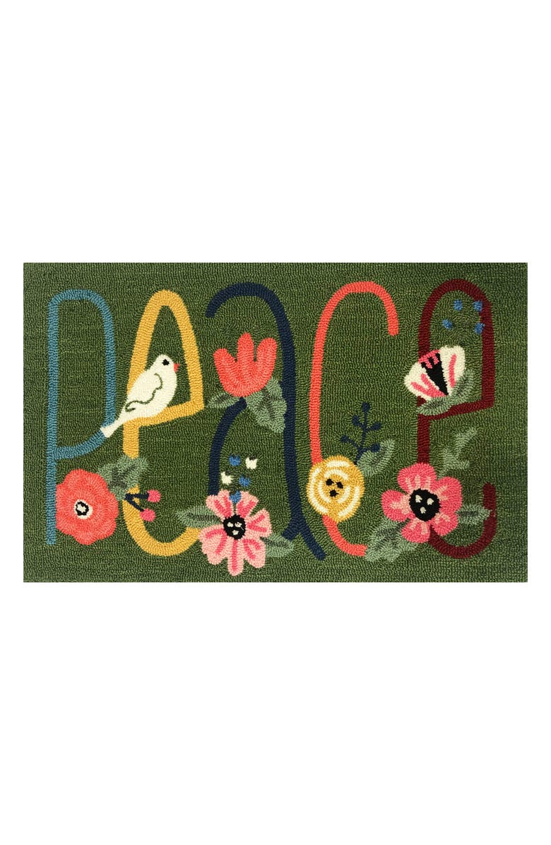 R16 HOME Peace Fern Indoor/Outdoor Doormat, Main, color, Fern Multi