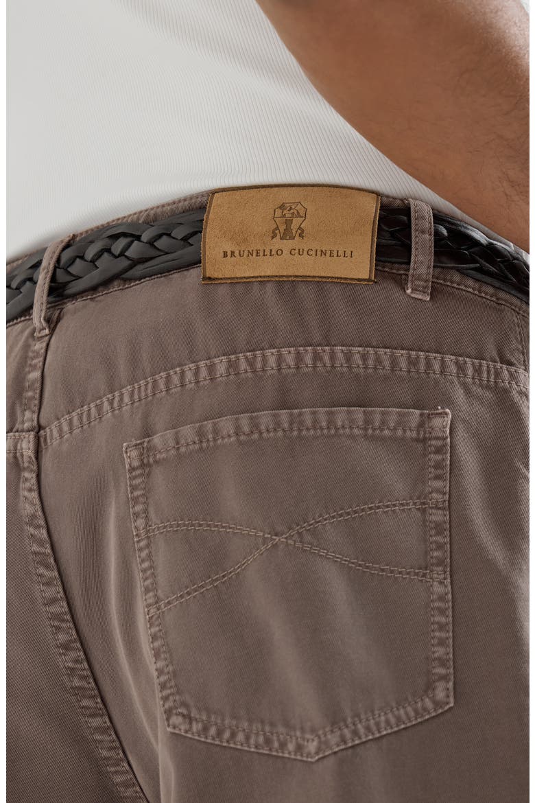 Gabardine garment dyed trousers, Alternate, color, Hazelnut