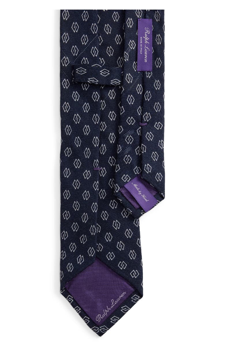 Ralph Lauren Purple Label Linked Diamonds Silk Tie, Alternate, color, Navy