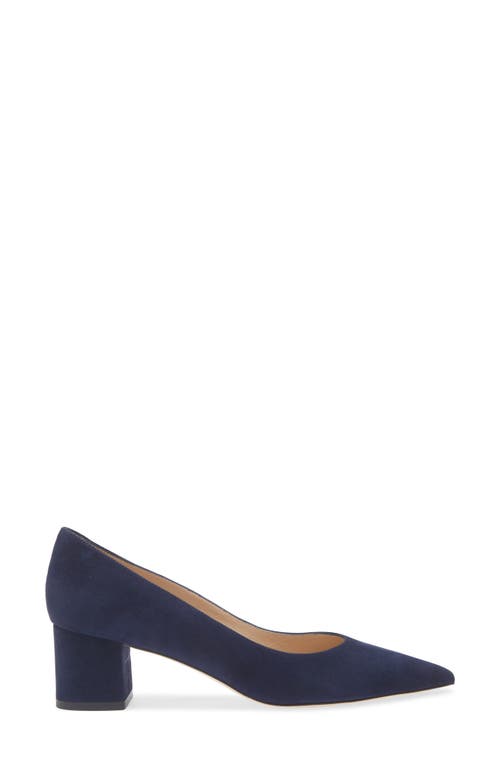 Stuart Weitzman Stuart Power 50 Block Heel Pump In Nice Blue