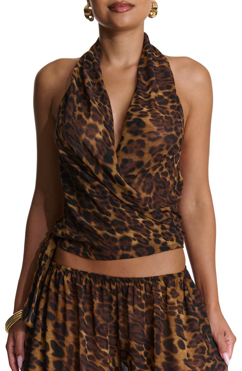 Naked Wardrobe Chiffon Halter Top, Main, color,