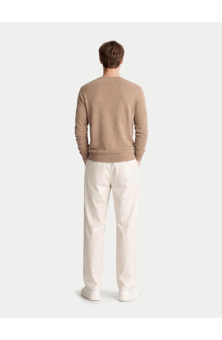 Gobi Cashmere Men's Crewneck Cotton Silk Cashmere Blend Sweater, Alternate, color, Timber Wolf