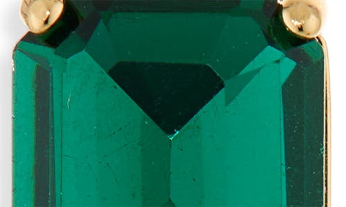 Kurt Geiger London Square Crystal Stud Earrings In Green