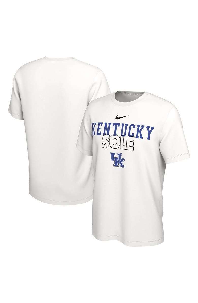 Nike White Kentucky Wildcats 2023 On Court Bench T-Shirt, Main, color, 