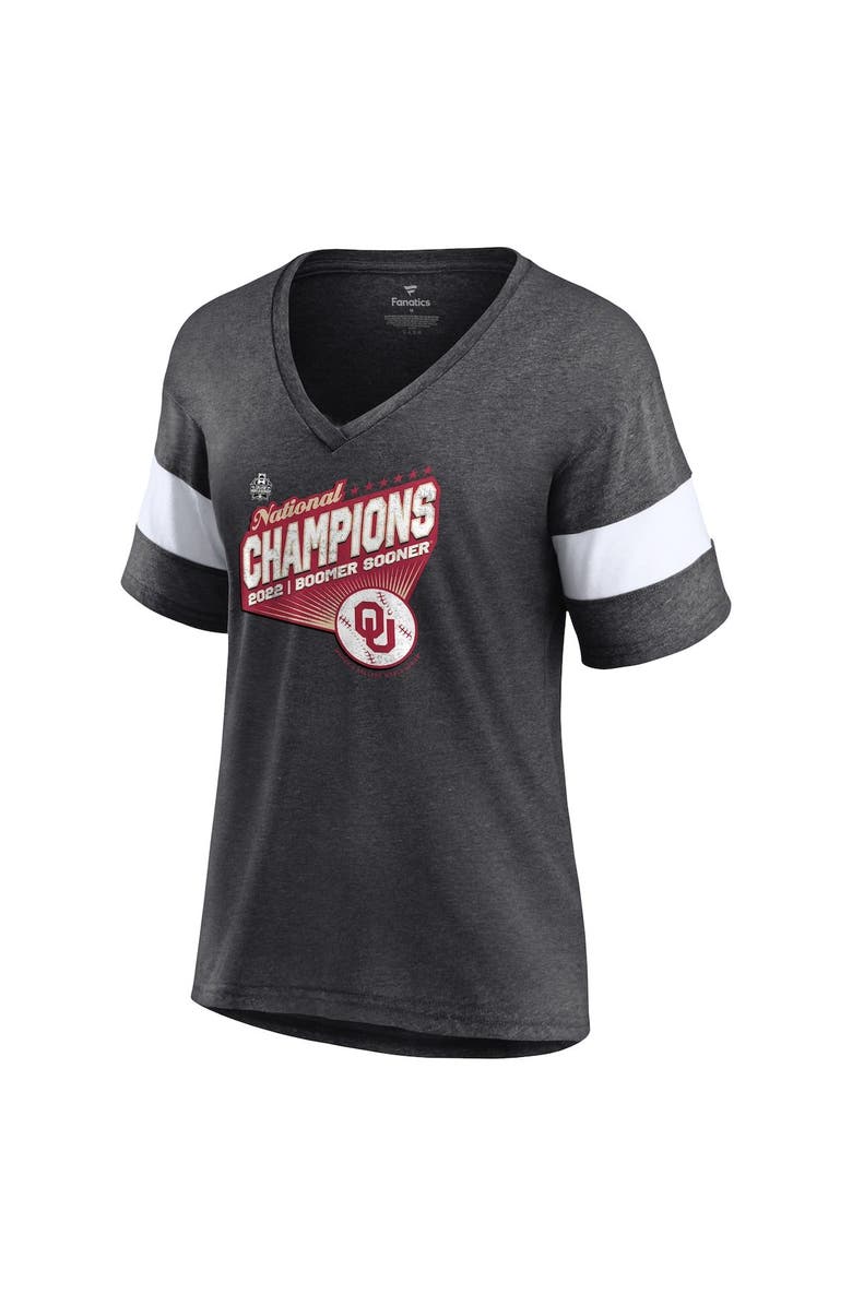 Nike Youth Nike Heathered Gray Oklahoma Sooners 2022 NCAA Softball Women's College World Series Champions T-Shirt, Alternate, color, 