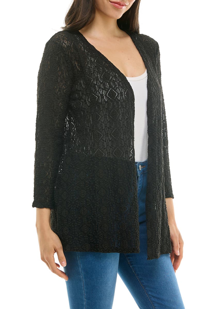 Nina Leonard Lace Bolero, Alternate, color, Black