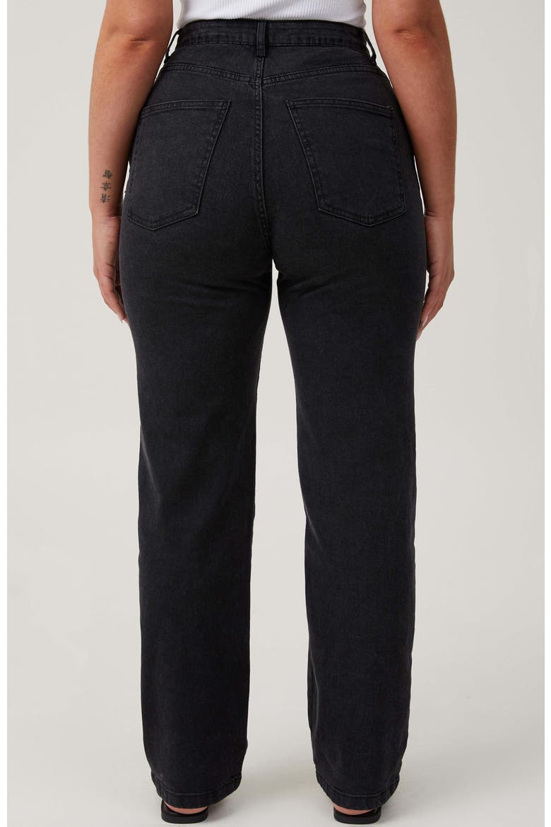 Women's Curvy Stretch Straight Jean, Alternate, color, Graphite Black