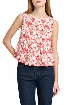 Romy Floral Pleated Top