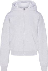 SKIMS Cotton Fleece Blend Classic Zip-Up Hoodie