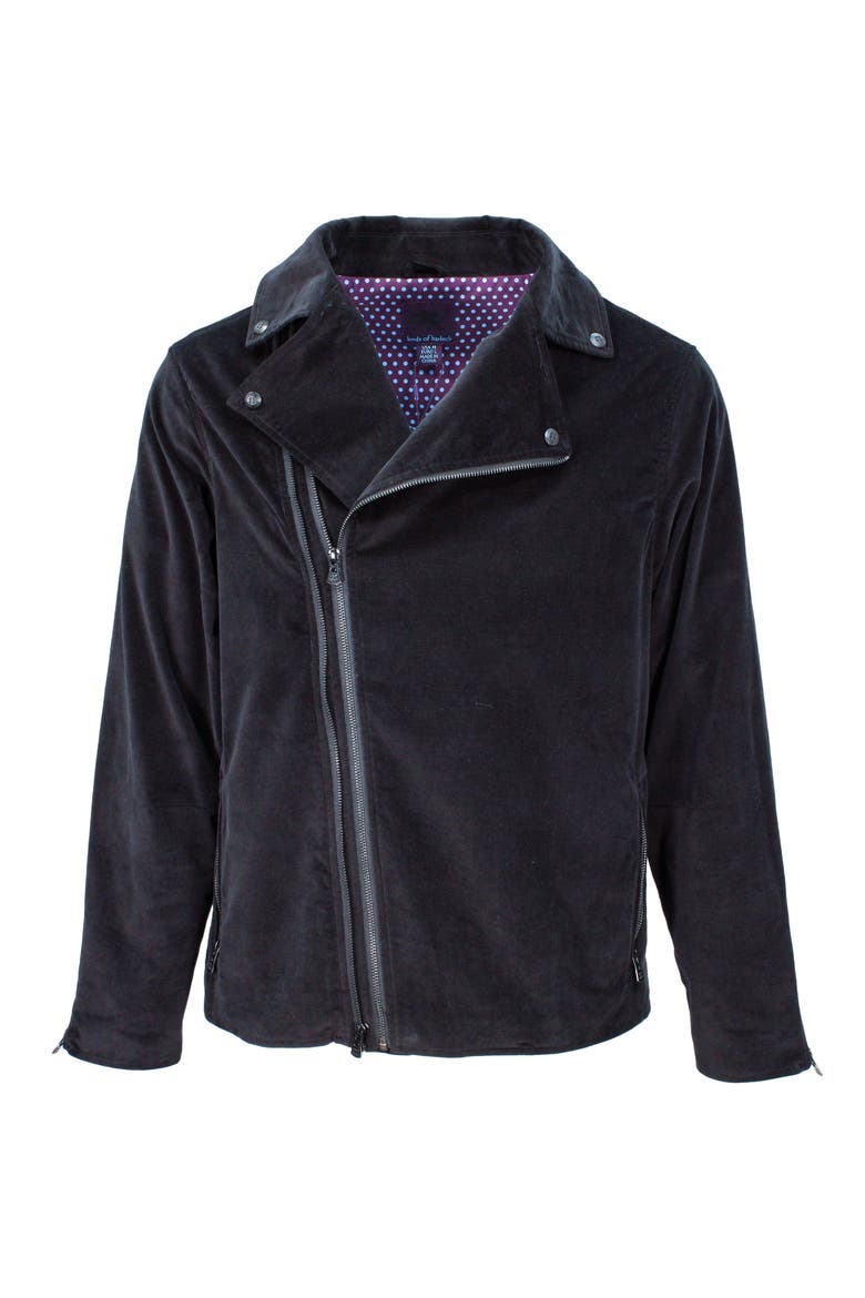 Rocky Velvet Biker Jacket, Alternate, color, Velvet Black