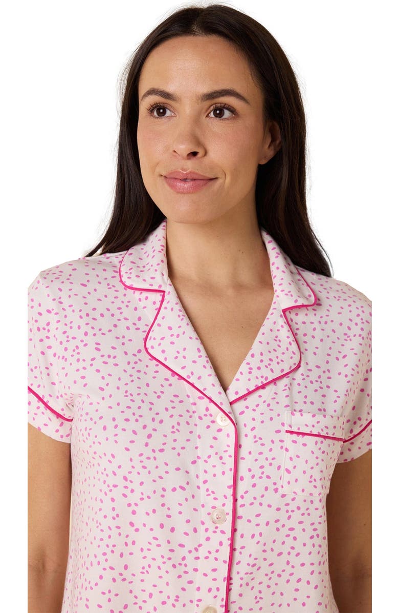 The Cat's Pajamas Pima Knit Capri Set Novelty, Alternate, color, Confetti Dot Orchid