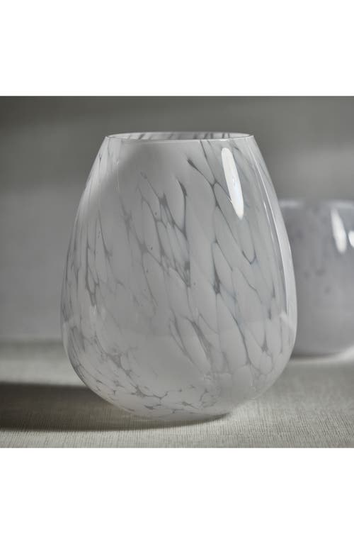 Zodax Laval Confetti Glass Vase In White