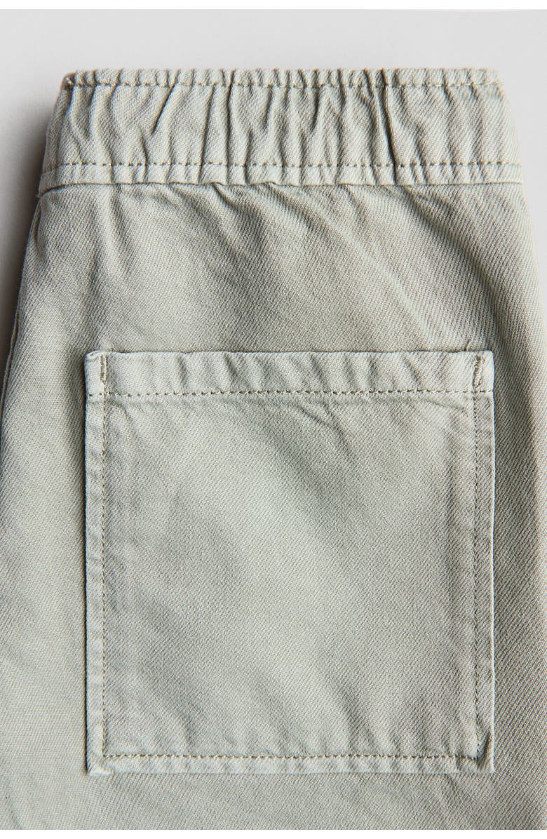 H&M Twill Shorts, Alternate, color, Light Khaki Green