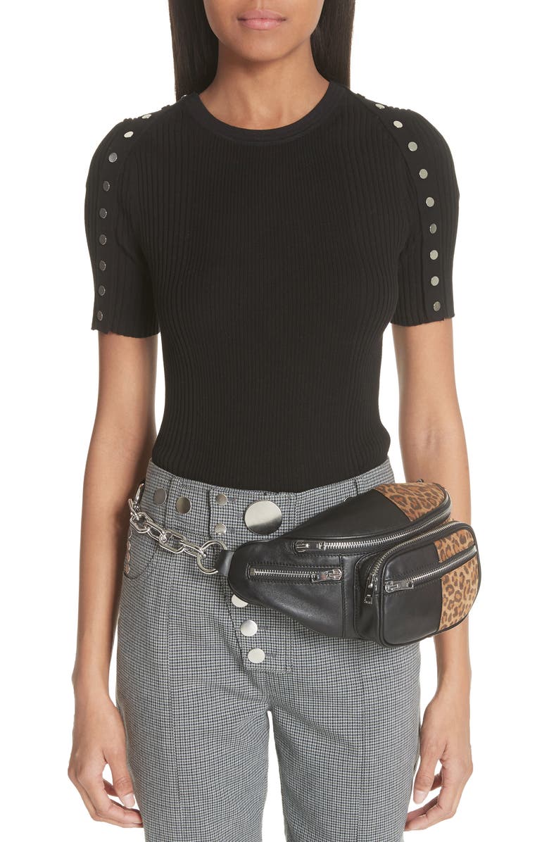 Alexander Wang Attica Leather Fanny Pack, Alternate, color,