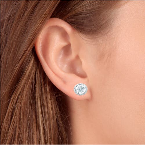 Bliss Diamond 2 1/5 Ct Diamond Halo Studs Gold Lab Grown In 10k White Gold