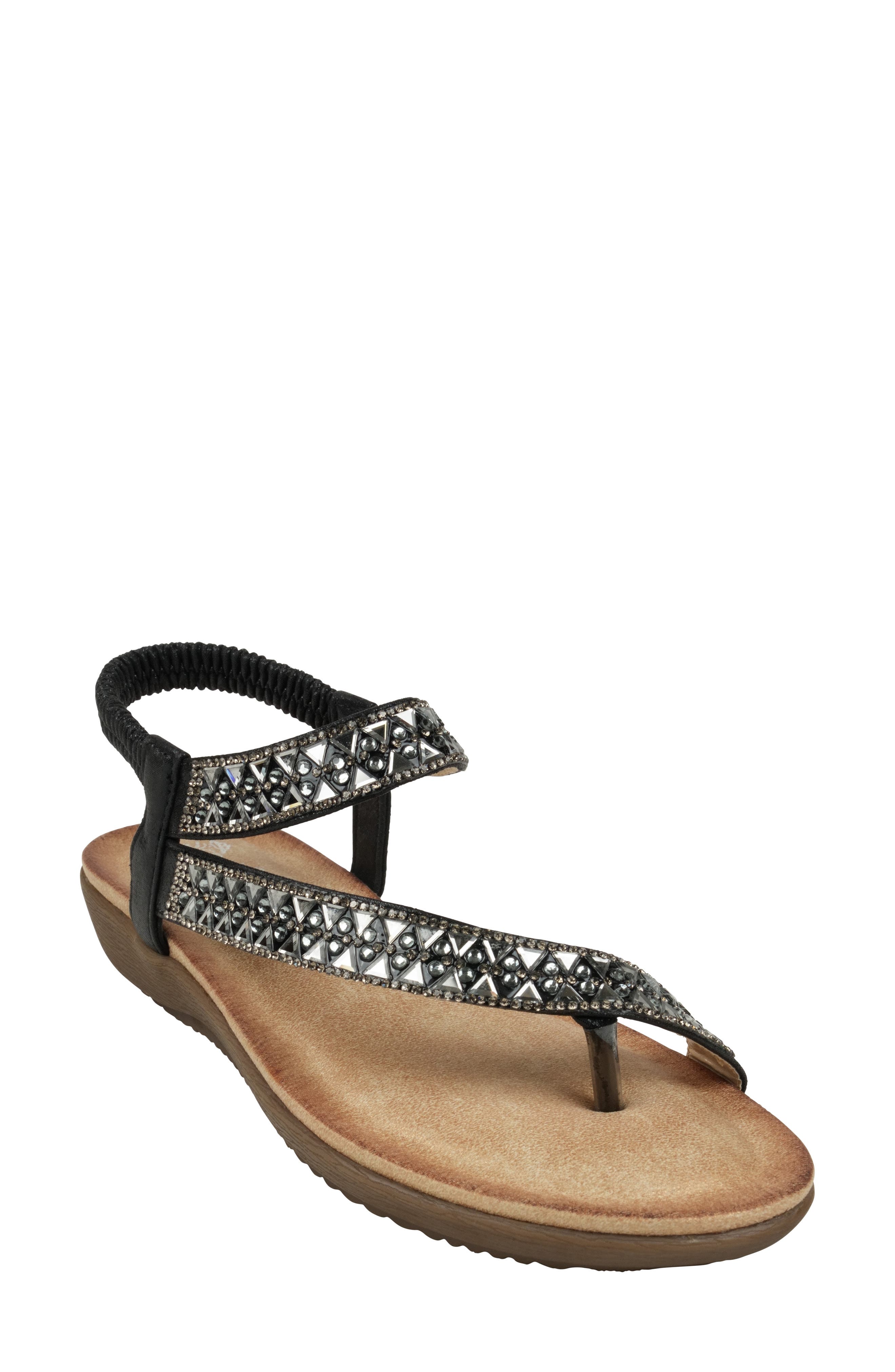 GOOD CHOICE NEW YORK Reille Embellished Ankle Strap Sandal, Main, color, 